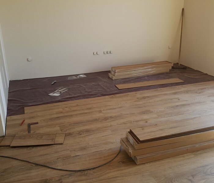 Construction sol acoustique "parquet"